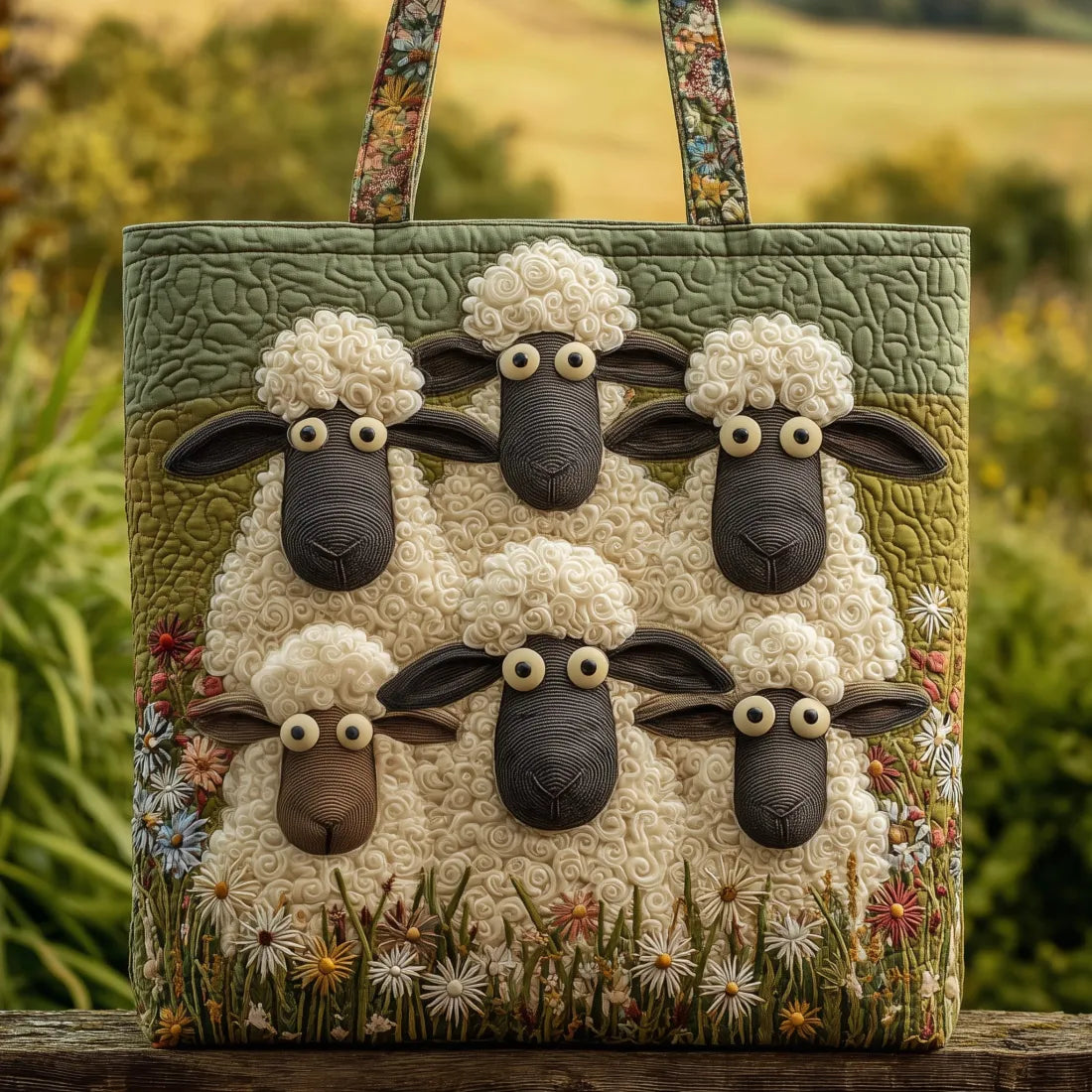HANDMADE BAG - WHITE SHEEP