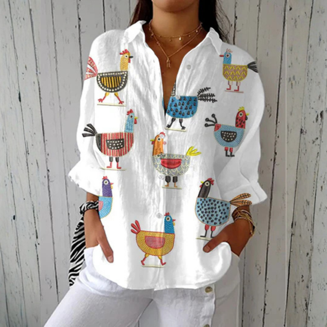 Samantha | Playful Hen Blouse