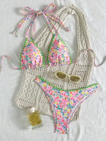 Valerie - Vibrant Lace Neck-Tie Bikini
