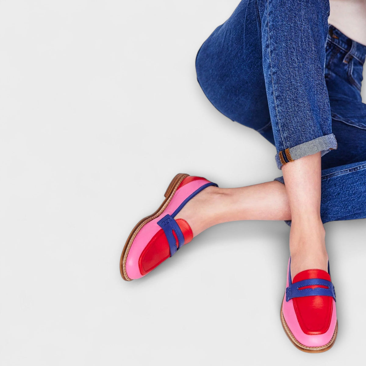 Marigold | Colorful Patchwork Round-Toe Shoes