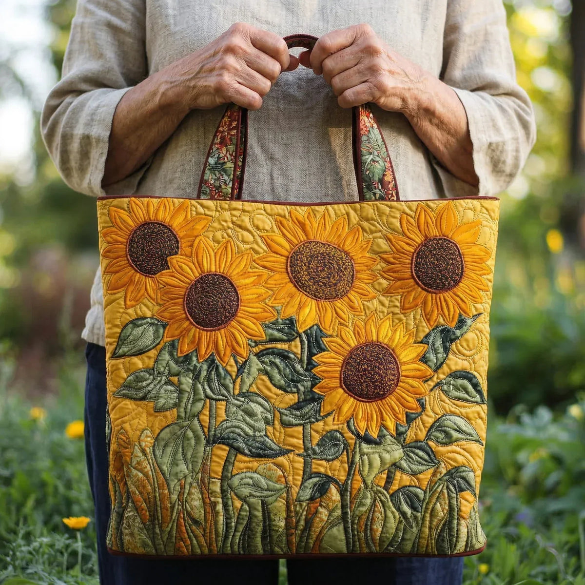 HANDMADE BAG - SUNFLOWERS