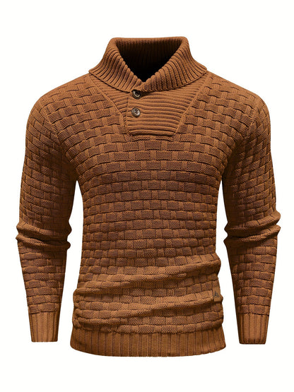 Barrett | Textured Shawl-Collar Jumper