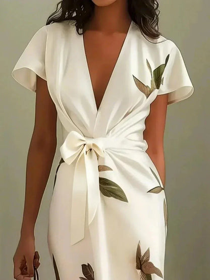 Eleanor | Floral Wrap Midi Dress