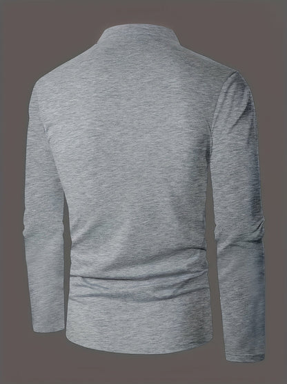 Reginald | Refined Long-Sleeve Henley Shirt