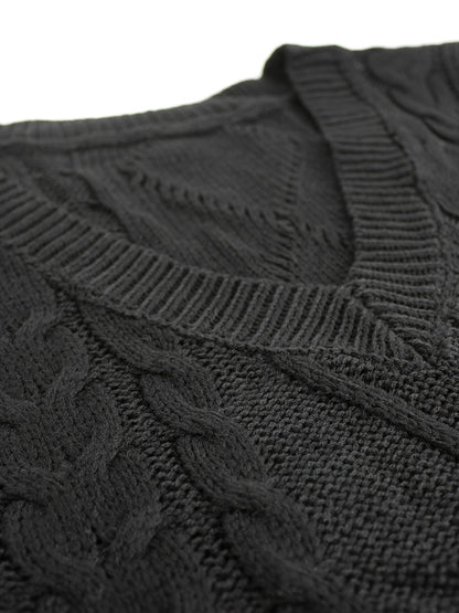Colleen | Cable-Knit V-Neck Sweater Vest