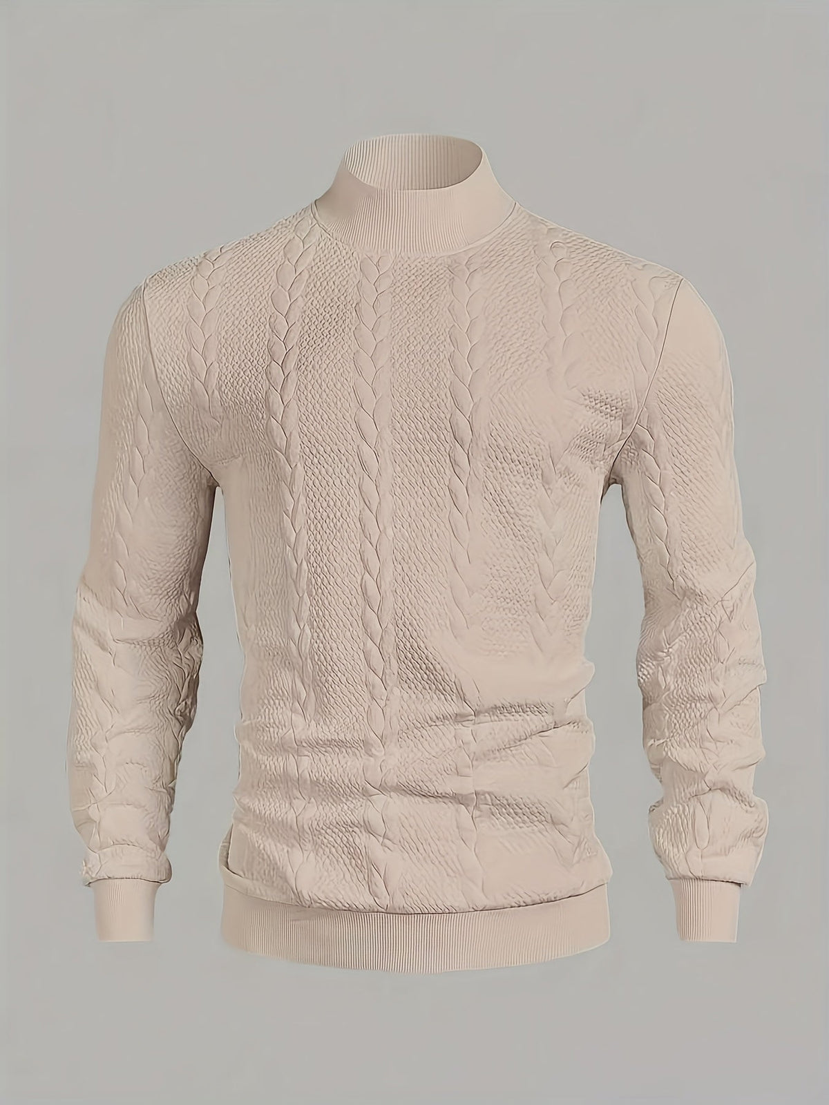 Brennan | Textured High-Neck Sweatshirt