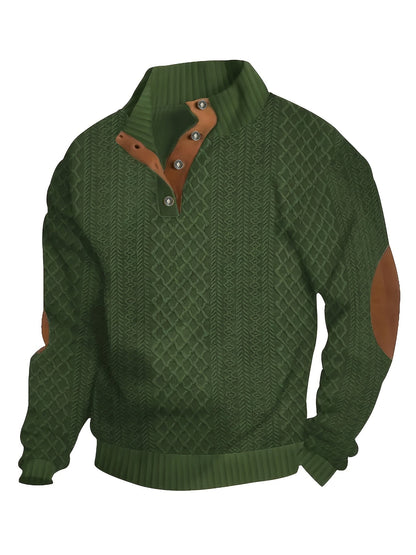 Gabriel | Textured Stand-Collar Jumper