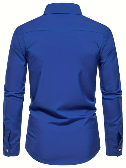 Dorian | Contrast-Trim Long Sleeve Shirt