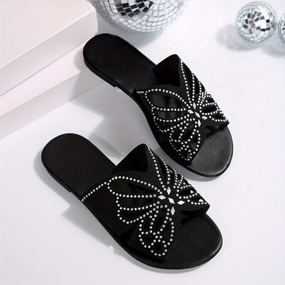 Rosalie | Sparkling Butterfly Slide Sandals