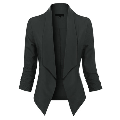 Beverly | Draped Open-Front Blazer