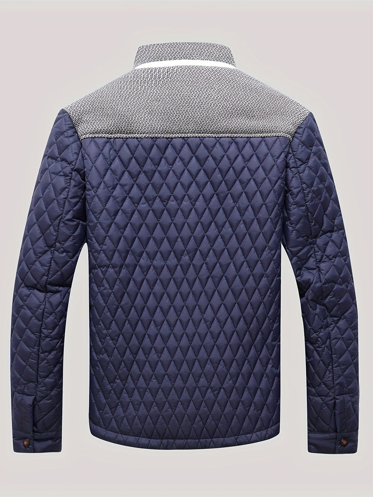 Nigel | Textured Quilted Stand-Collar Jacket