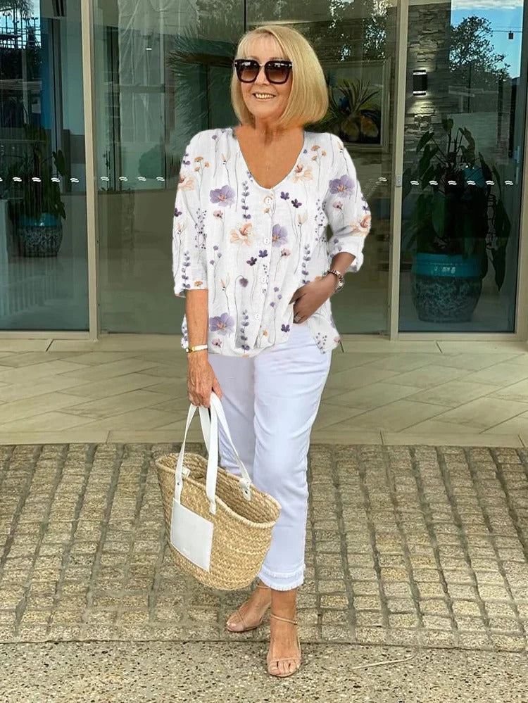 ANITA | ELEGANT FLORAL BLOUSE