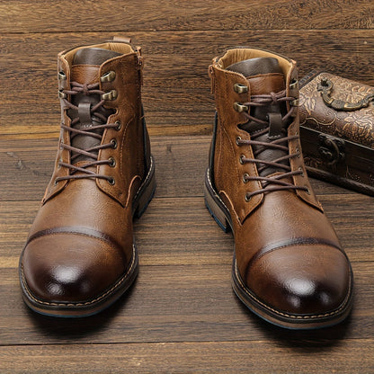 Wallace | Cap-Toe Lace-Up Boots