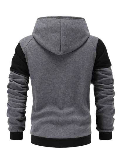 Xavier | Colour Block Zip-Up Hooded Jacket