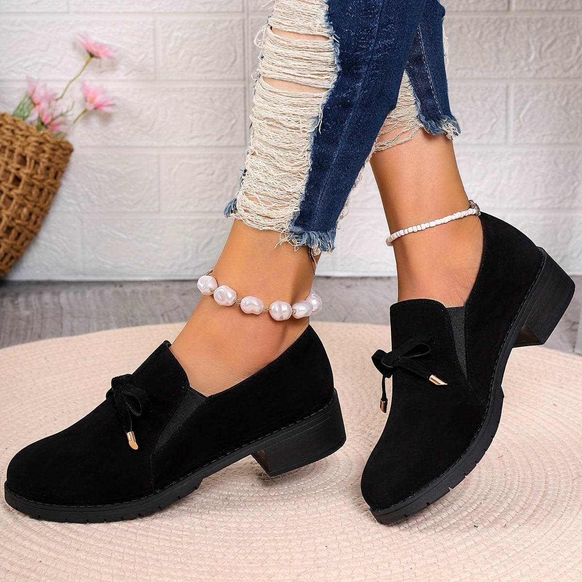 Susannah | Bow-Detail Slip-On Loafers