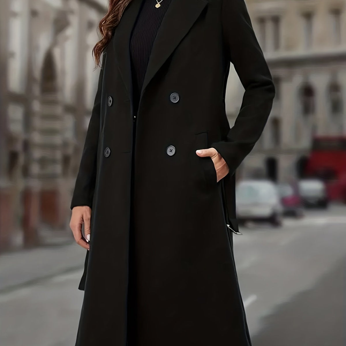 Cassandra | Double-Breasted Long Coat