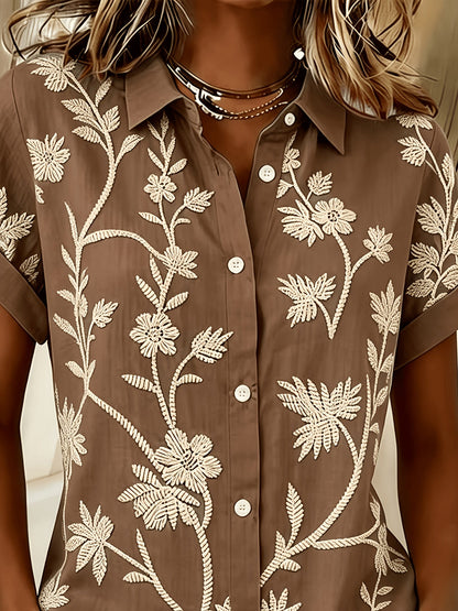 Marjorie | Floral Button-Up Shirt