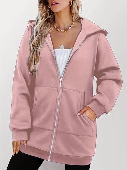 Sloane | Longline Hooded Zip Jacket