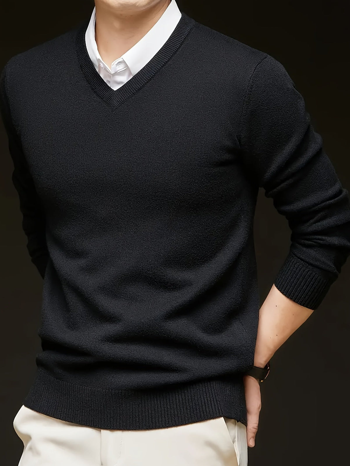 Nigel | Refined V-Neck Jumper