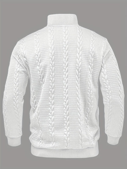 Griffin | Textured Button-Neck Pullover