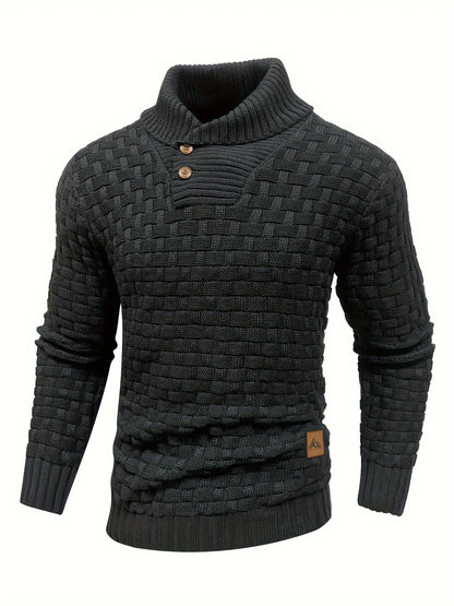 Barrett | Textured Shawl-Collar Jumper
