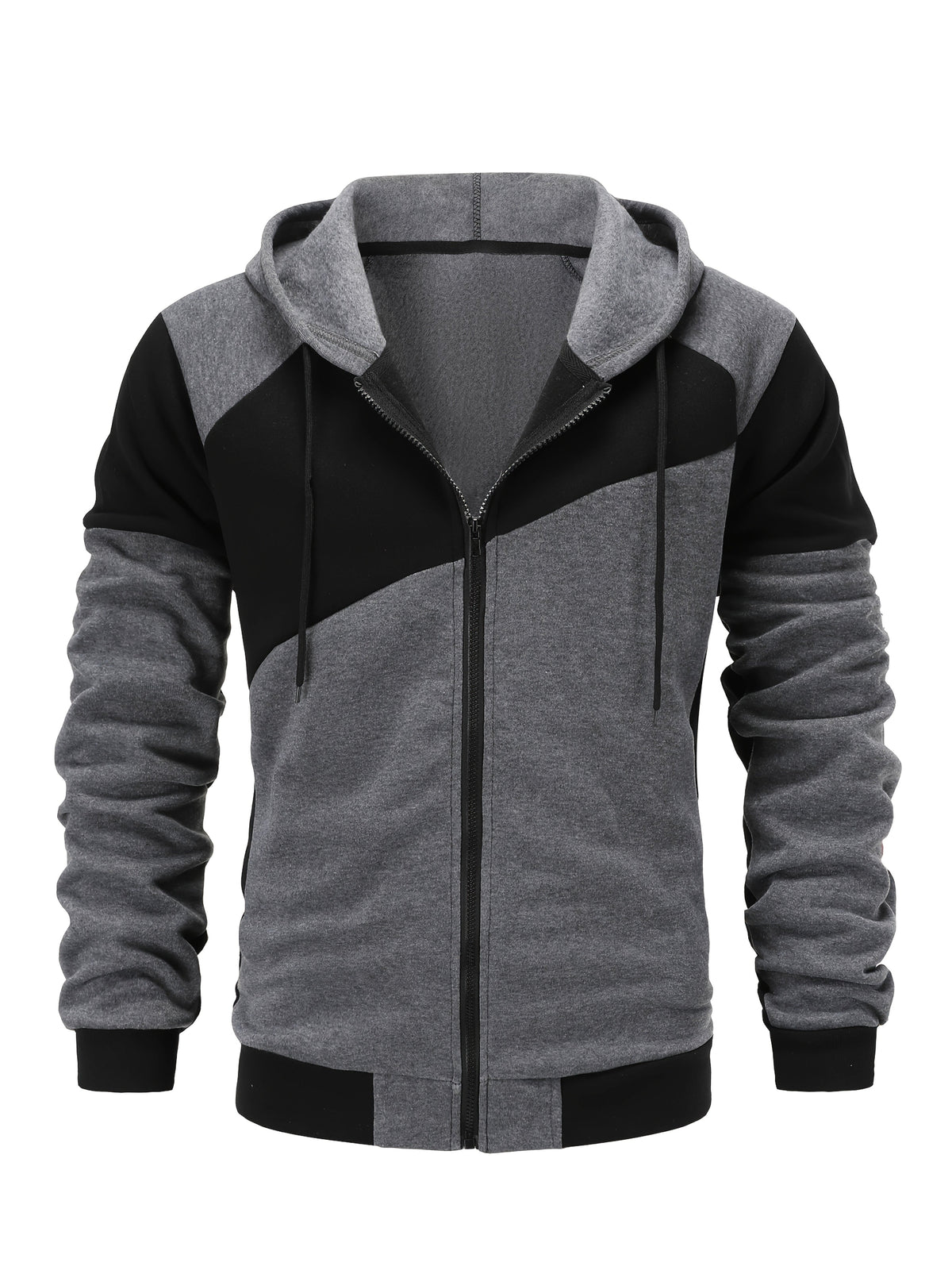 Xavier | Colour Block Zip-Up Hooded Jacket