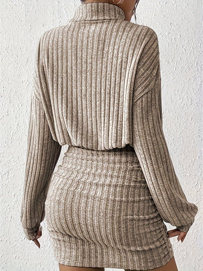 Tessa | Ribbed Long-Sleeve Dress