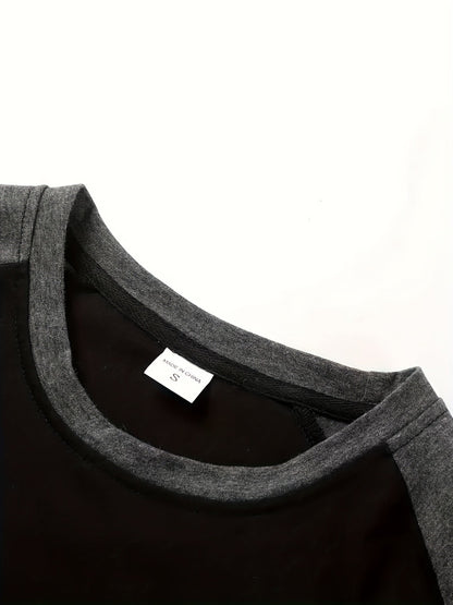 Roman | Two-Tone Raglan Long-Sleeve Top