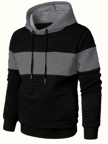 Rutherford | Textured Colour-Block Hoodie