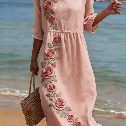 Abigail | Classic Midi Sleeve Dress
