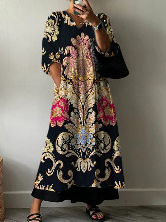 Elegant Print Dress Clara