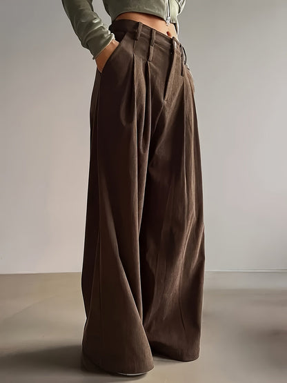 Patricia | Wide-Leg Pleated Trousers