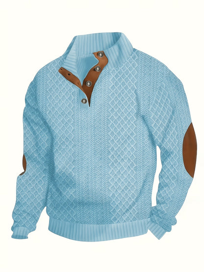 Gabriel | Textured Stand-Collar Jumper