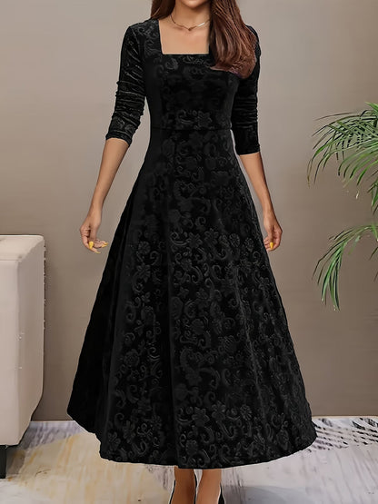 Renata | Elegant Mid Sleeve Floral Dress