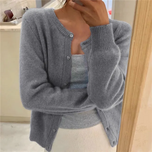 Fleur | Soft Round-Neck Cardigan