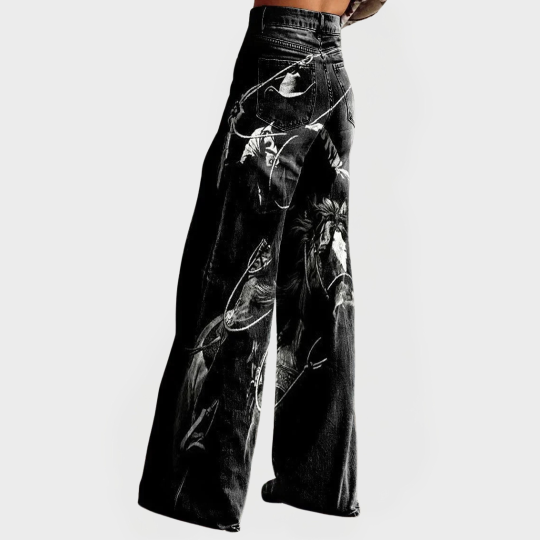 Stylish Comfortable Jeans with Pattern