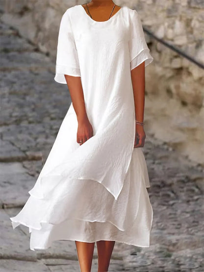Margot | Flowing Layered Midi Dress