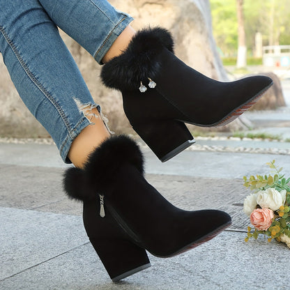 Fleur | Elegant Block-Heel Ankle Boots