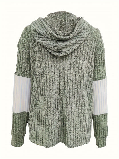 Georgiana | Ribbed Zip-Up Hoodie