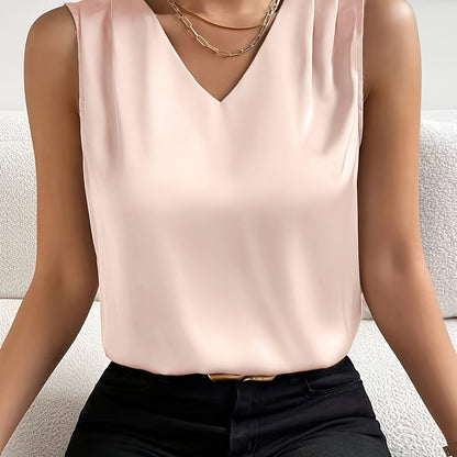 Adele | Sleeveless V-Neck Top