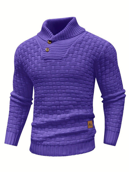 Barrett | Textured Shawl-Collar Jumper