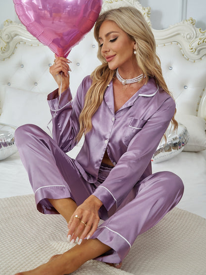 Lenora | Button-Up Long-Sleeve Two-Piece Set