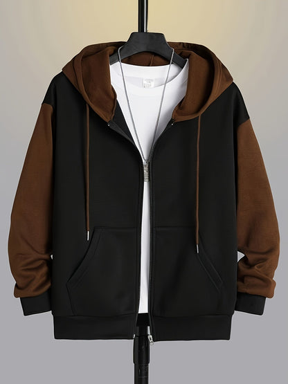 Bryson | Colour-Block Zip-Up Hoodie