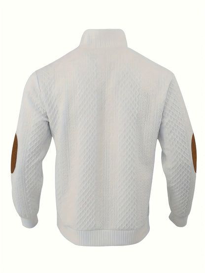 Gabriel | Textured Stand-Collar Jumper