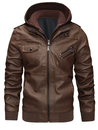 Donovan | Layered Hooded Moto Jacket