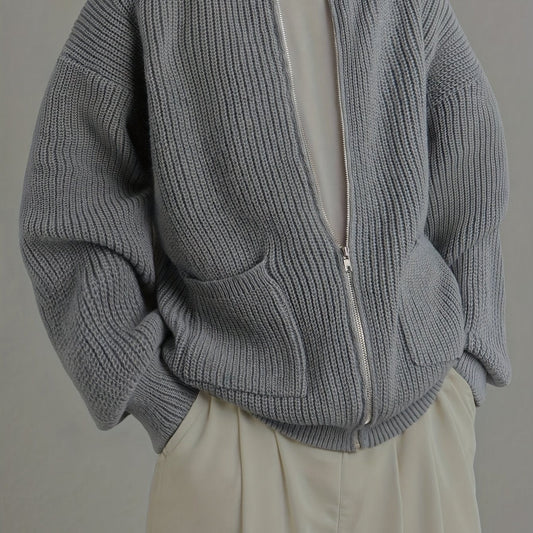 Sheldon | Relaxed Zip-Up Cardigan