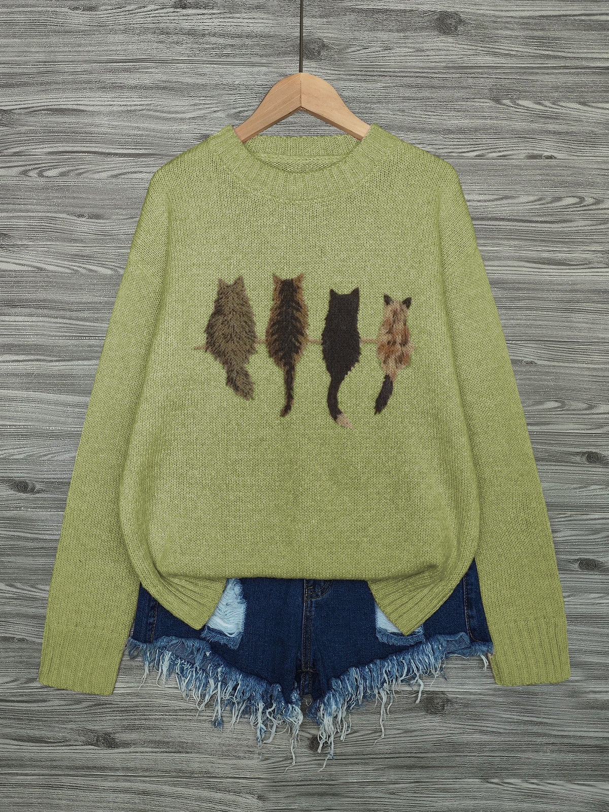 Talia | Cosy Cat-Print Jumper