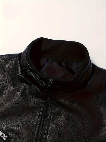 Damon | Classic Stand-Collar Moto Jacket