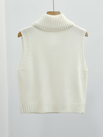 Marguerite | Structured High-Collar Zip Waistcoat