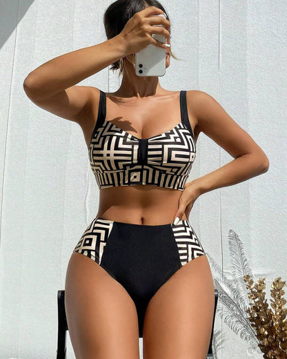 Claire - Stylish Two-Piece Patterned Bikini